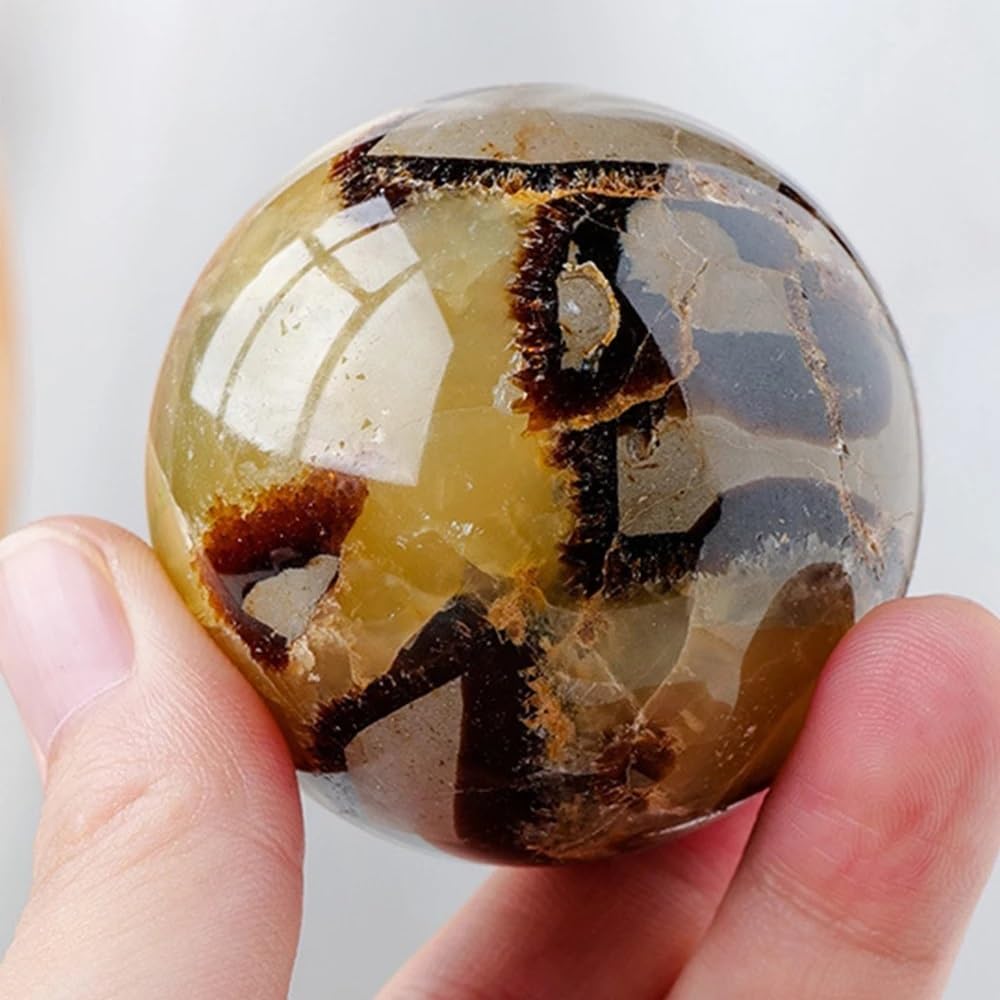 HSMXNEONJB Decorative Ornaments Ball Dragon Stone Ball Quartz Crystal Ball Collection Home Decoration Decoration (Size : 50-60mm)