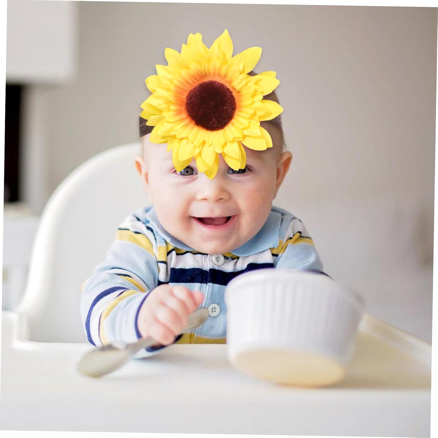 Lurrose Newborn Photography Outfit Yellow Acrylic Baby Dress