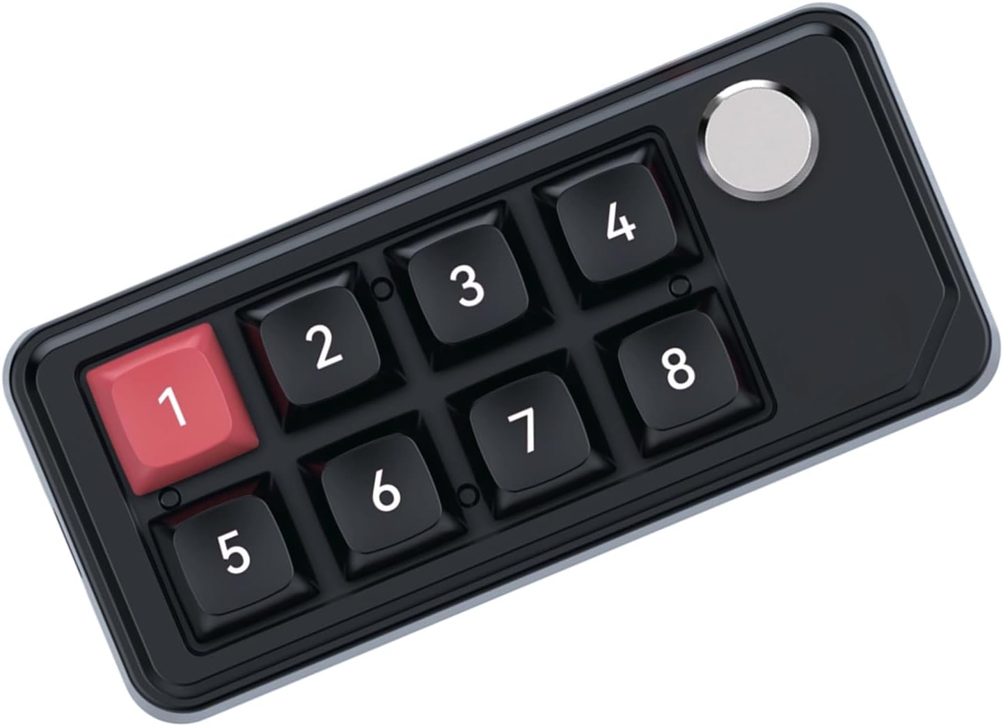 Portable 8 Button Mechanical Numpad with Hot Swappable Switches and Full Programmability for Gamers Customizable Large Pad