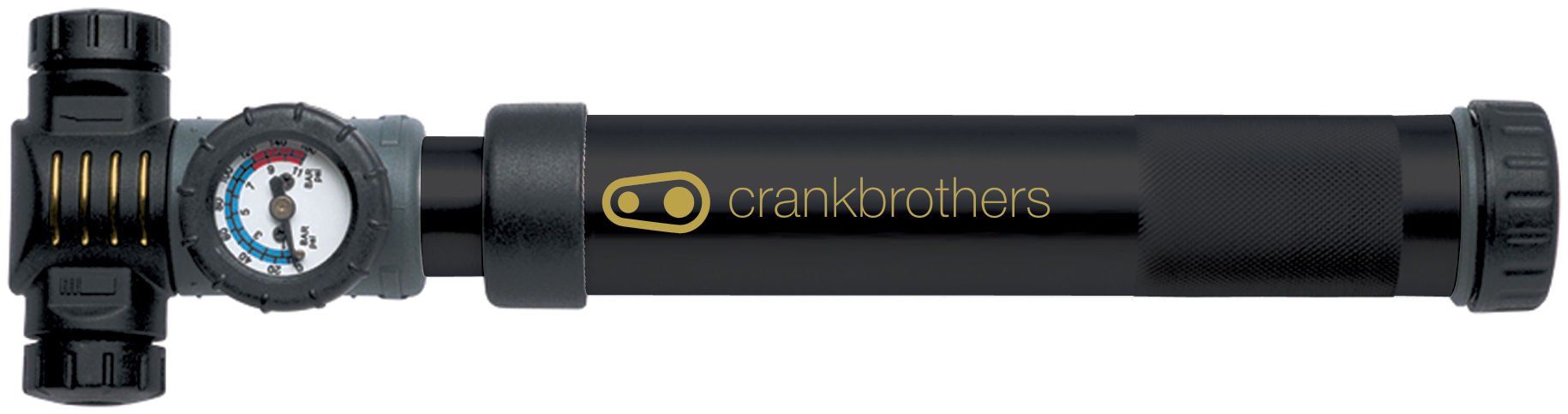 Power Alloy Bicycle Pump (Black with Gold Accents)