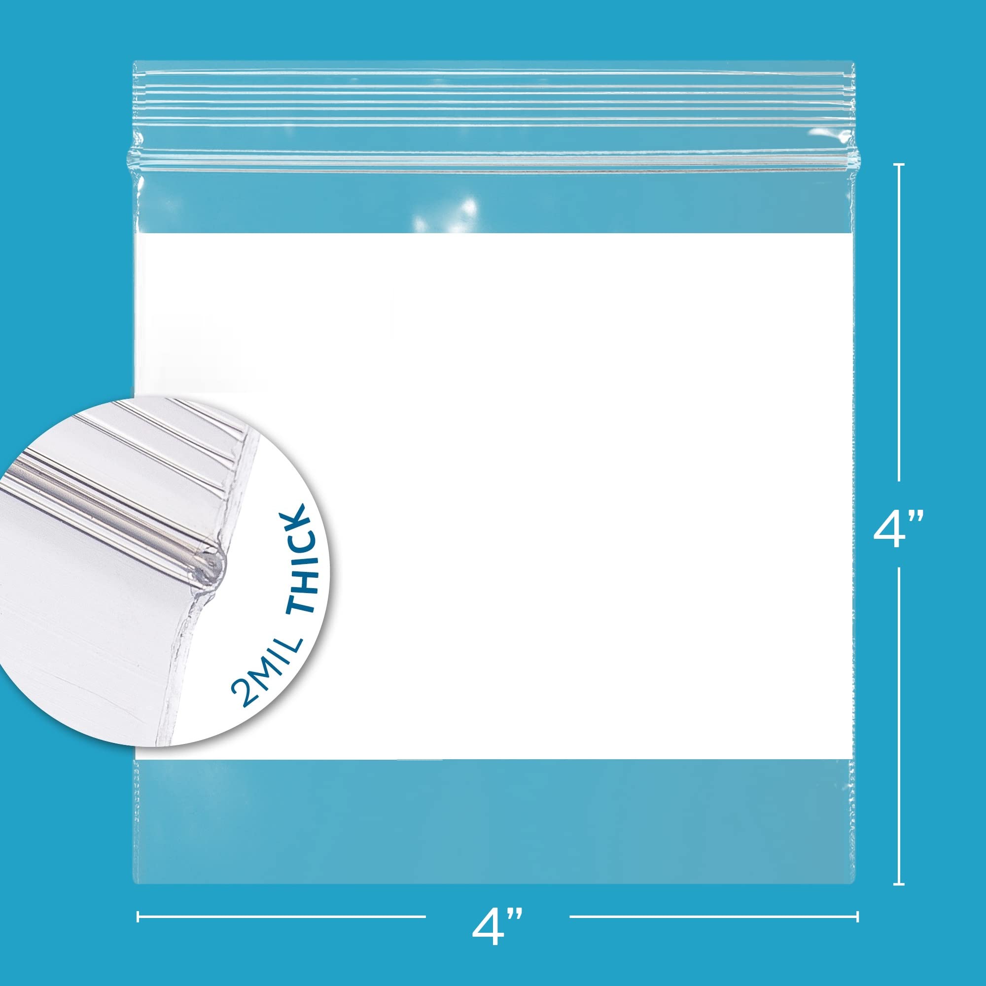 GPI - 9" X 12" Clear Plastic Zip Bags, 1000 Count, Heavy-Duty 4 Mil Thick Durable - View #8