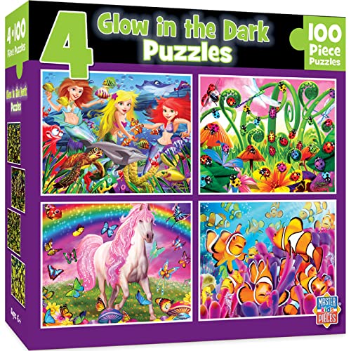 MasterPieces 4-Pack 100-Piece Jigsaw Puzzles for Kids 6+