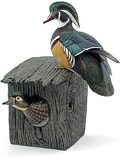 Wild Wings Nesting Wood Duck Pair Sculpture by Sam Nottleman