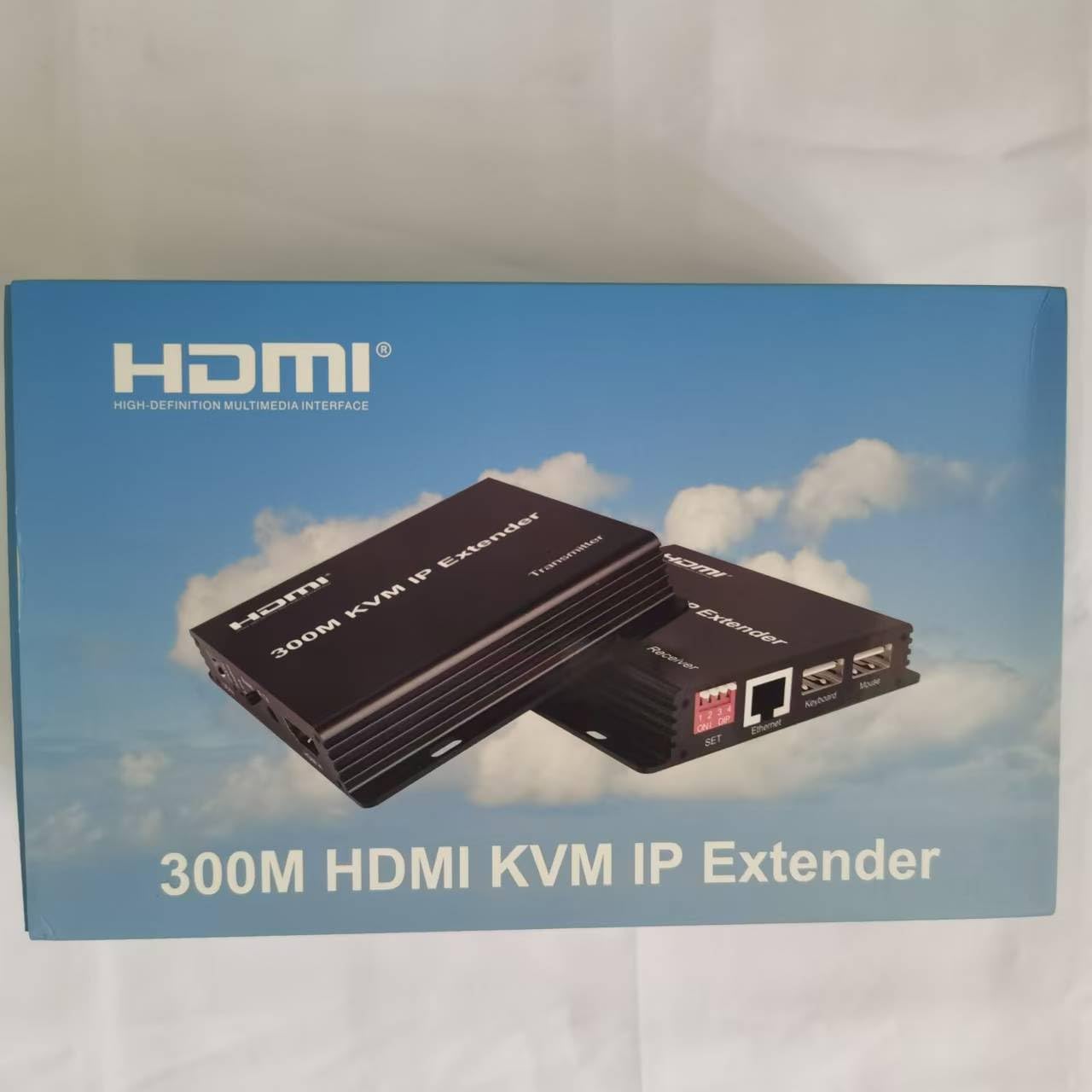 300 m HDMI KVM IP Extender auf RJ45 Cat6 mit Ethernet Kabel 1080p – Multipoint Connect Network Switch Support PC DVR TV Maus Tastatur