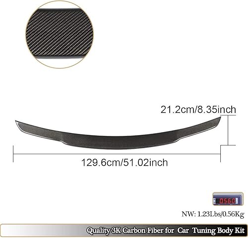 Miniatura 2 de MCARCAR KIT Alerón de maletero de fibra de carbono para Mercedes Benz S Class W222 Sedan 2014-2019 S400 S450 S500 S550 S560 S600 S63 S65 AMG Tapa
