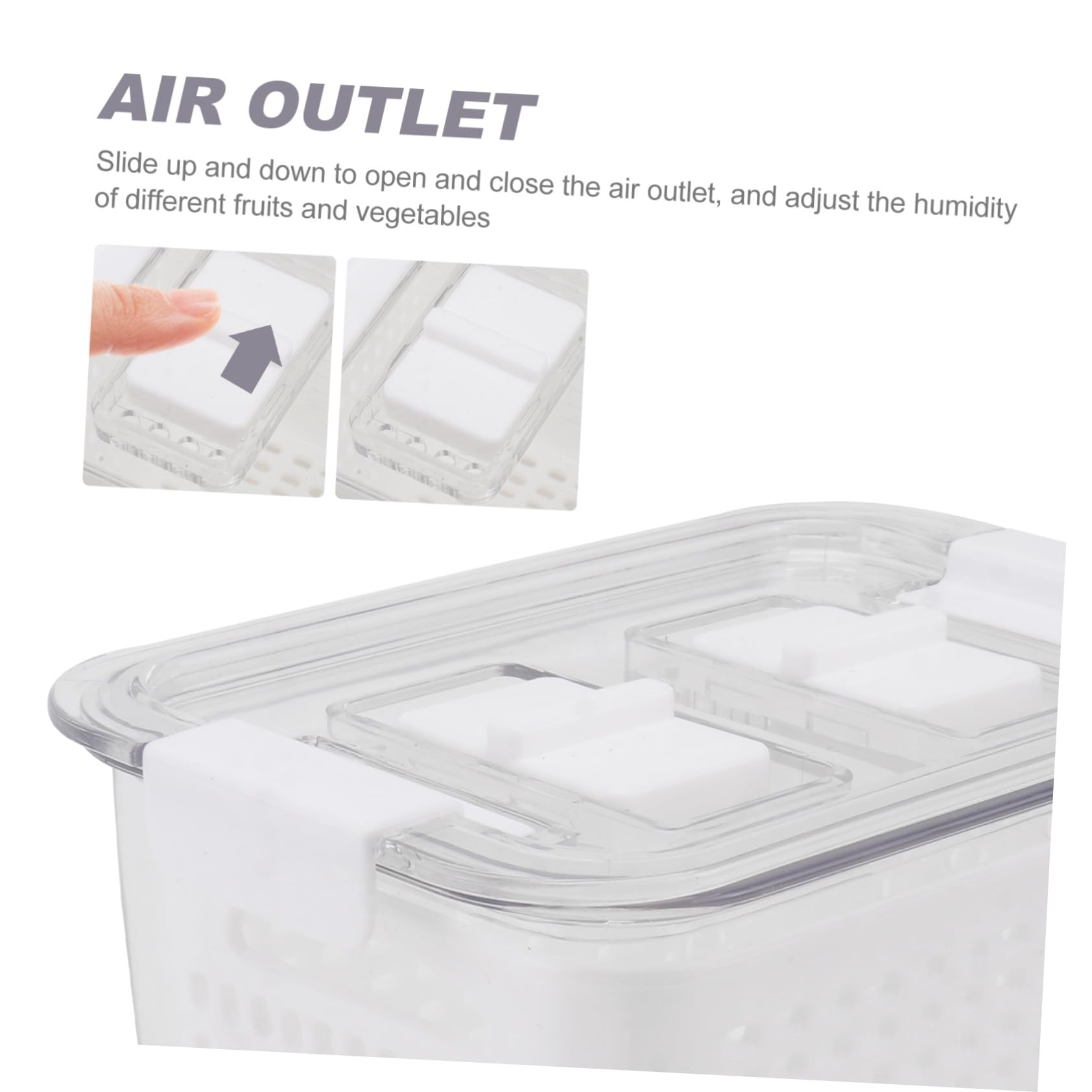 Ipetboom 3piezas Caja de Conservación de Alimentos Frescos para Refrigerador Caja de Almacenamiento de Alimentos Sellado para Frutas y Verduras Material Resistente para Cocina