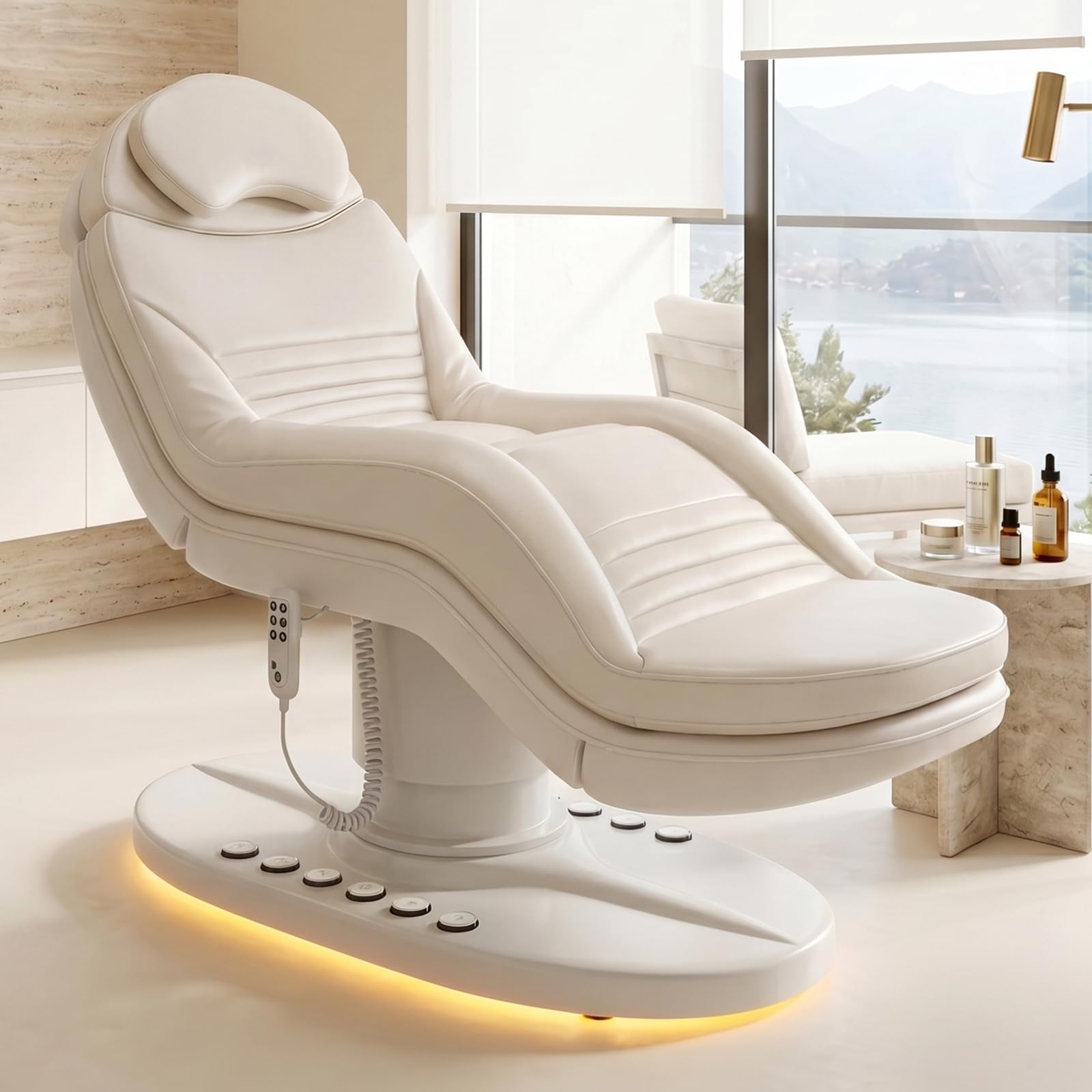 an Luxe ホワイトドレッサー Amazon.com: VARONXE Fully Electric Massage Table Esthetician Bed