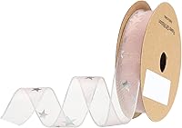 Vista 10 de MECCANIXITY Cinta de organza transparente con alambre de 1.5 pulgadas de ancho, cinta de gasa brillante de 20 yardas, color rojo burdeos