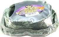 Zoo Med Medium Combo Reptile Rock Food & Water Dish - Durable Stackable Natural Stone Look for Terrariums