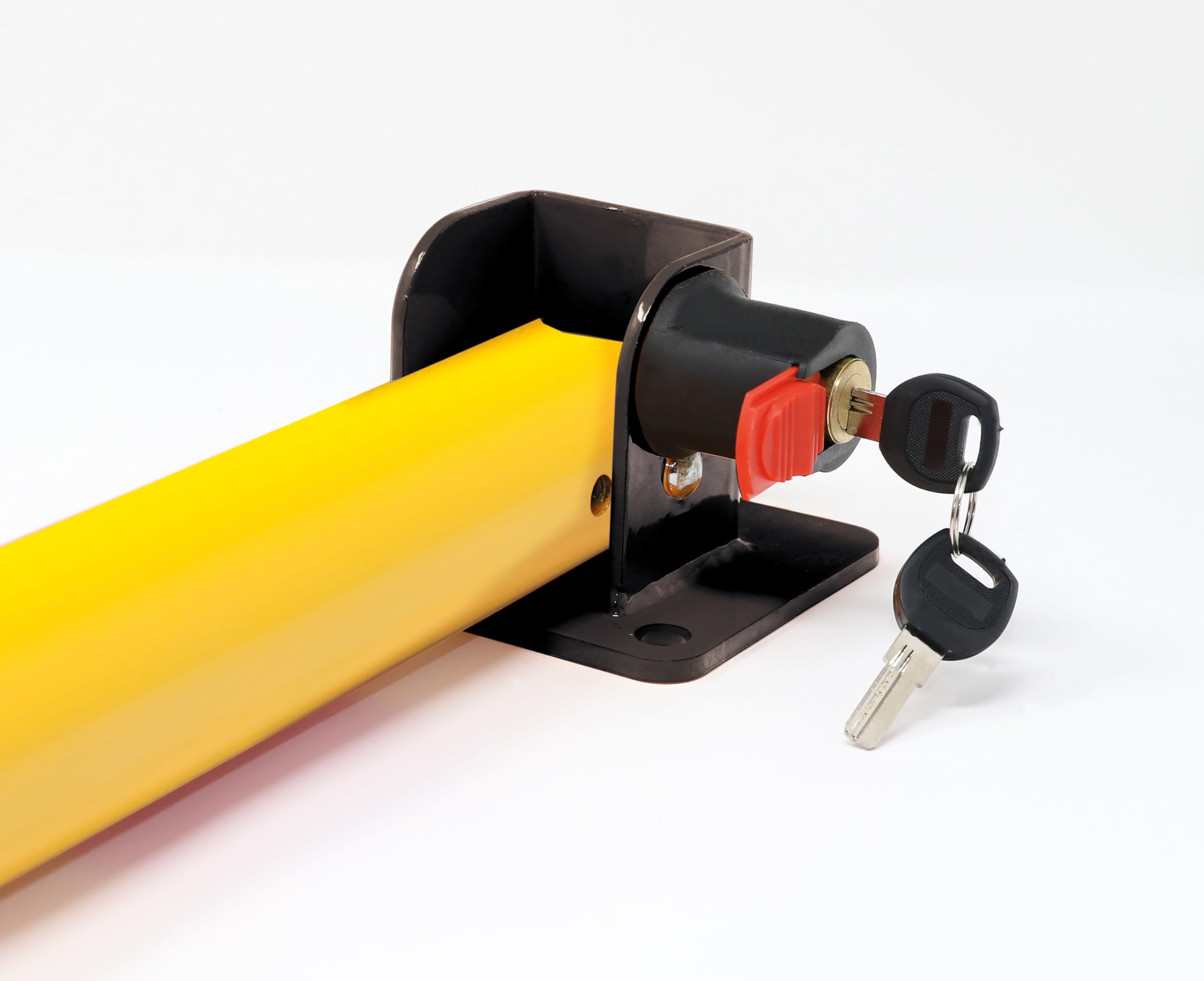 Maypole Poteau de sécurité Rond Pliable avec verrou intégré pour allées, garages, parkings, Parcs d'attente, parkings