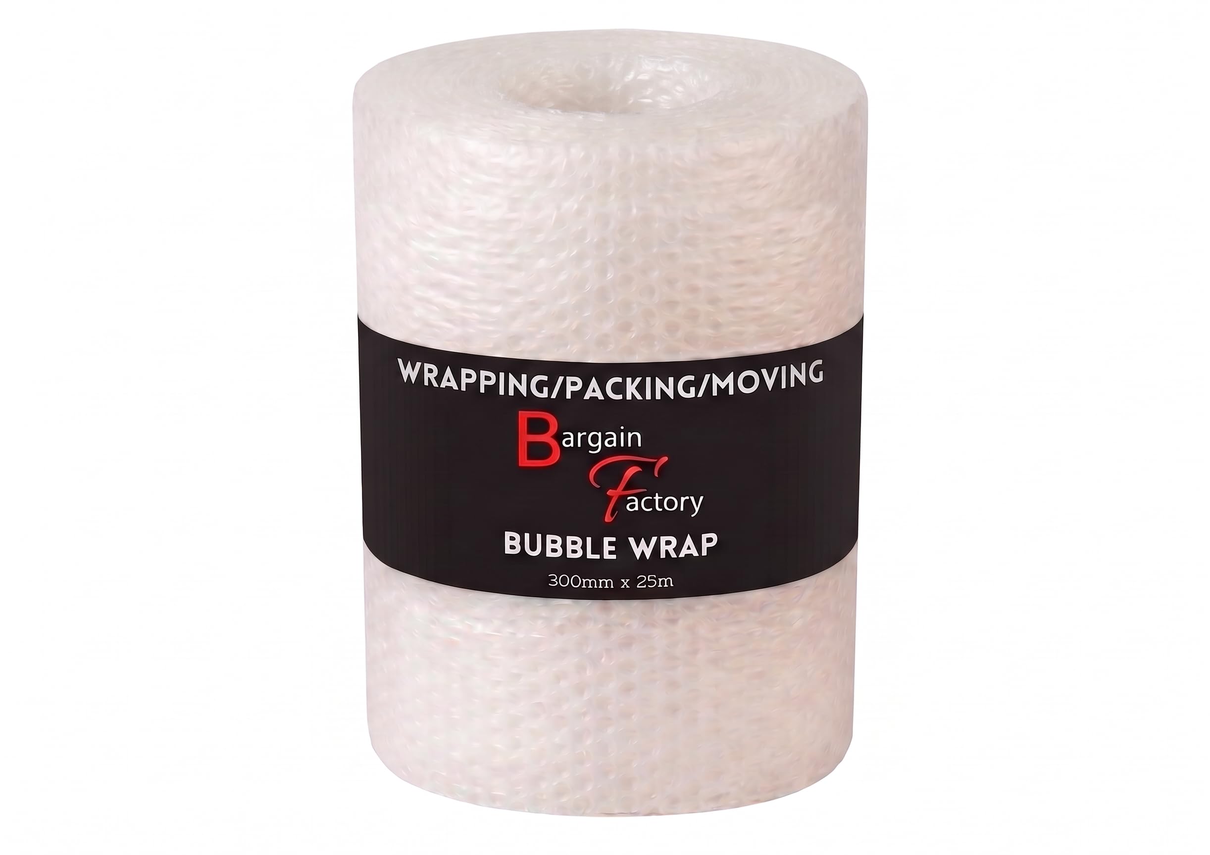 Bargain Factory Clear Extra Large 300Mm X 25M Roll Of Quality Bubble Cushioning Wrap Roll - Strong, Affordable, And Ideal For House Moving, Removals, Packing, Shipping, And Mailing
