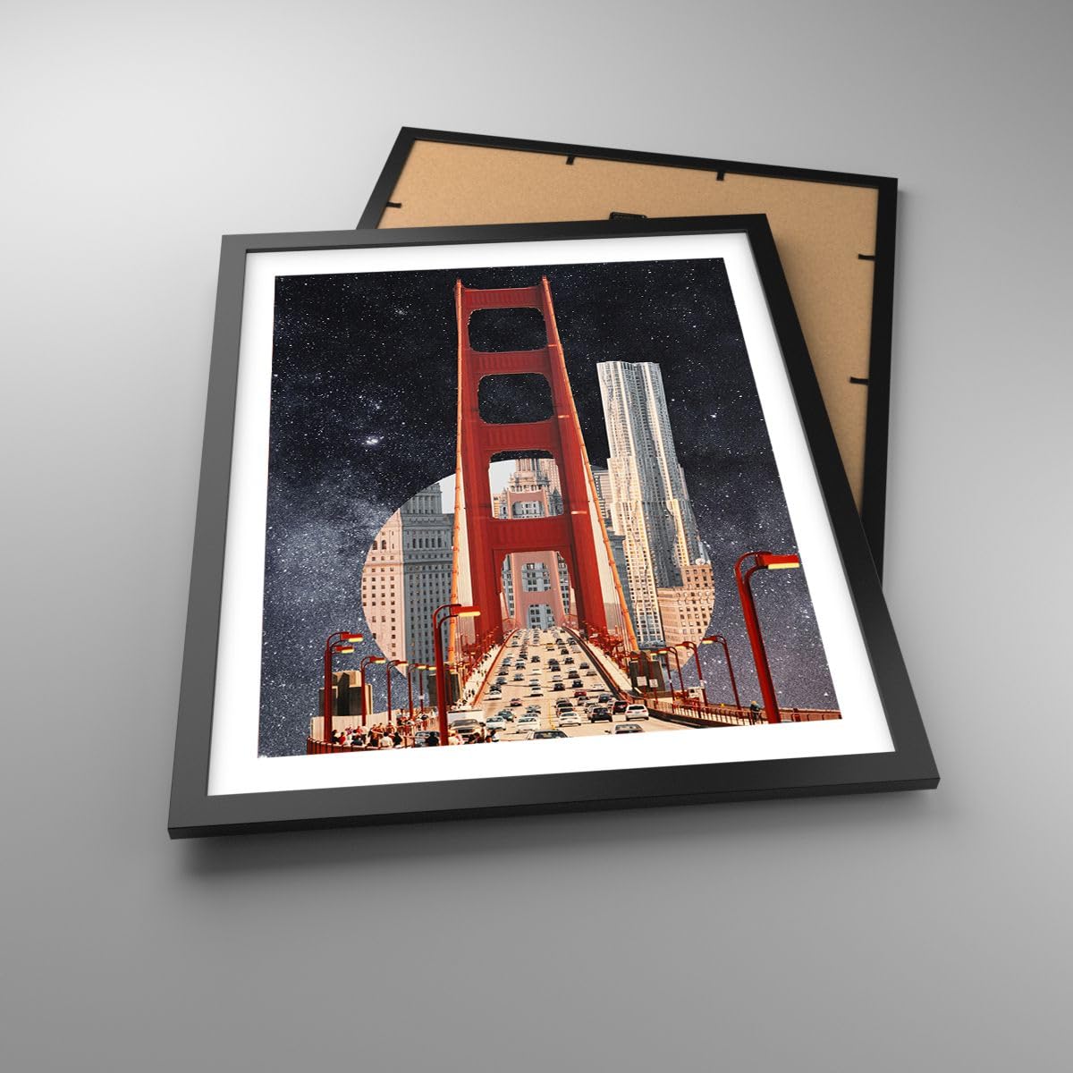 ARTTOR Poster Cadre Noir 40x50 cm Affiche Architecture Fantasy - 5452 - P2B