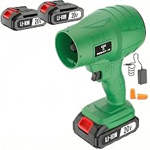 20V Tegatok Violent Fan, 2.0, Super Powerful, Blows Water, Air, Dust, Leaves, Snow, Vacuum, with 4.0AH Battery, One Hour Quick Charger, Vacuum Accessories, and Portable Tool Bag, Can Be Used At Home