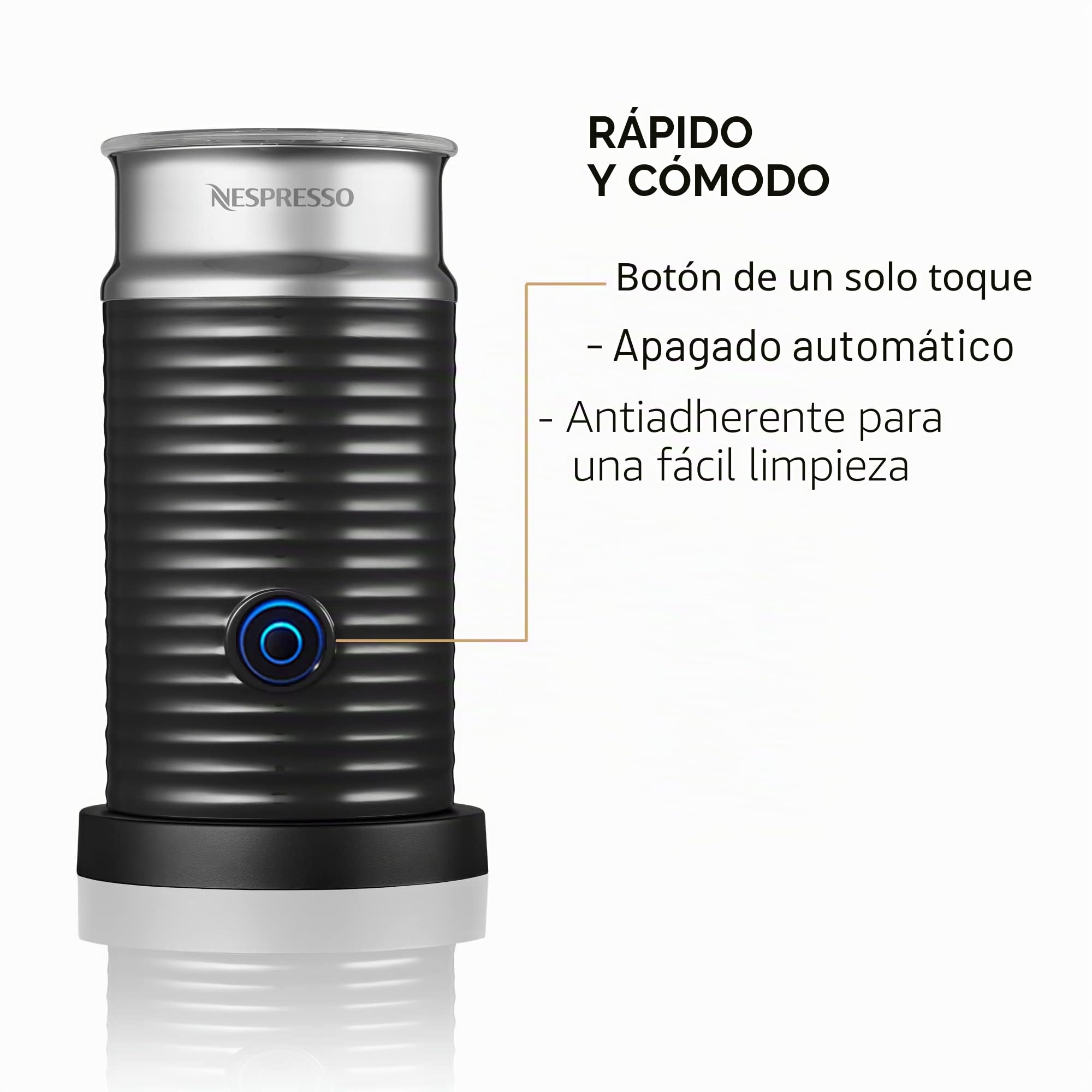 Nespresso Aeroccino3 - Espumador de leche, talla única, color negro