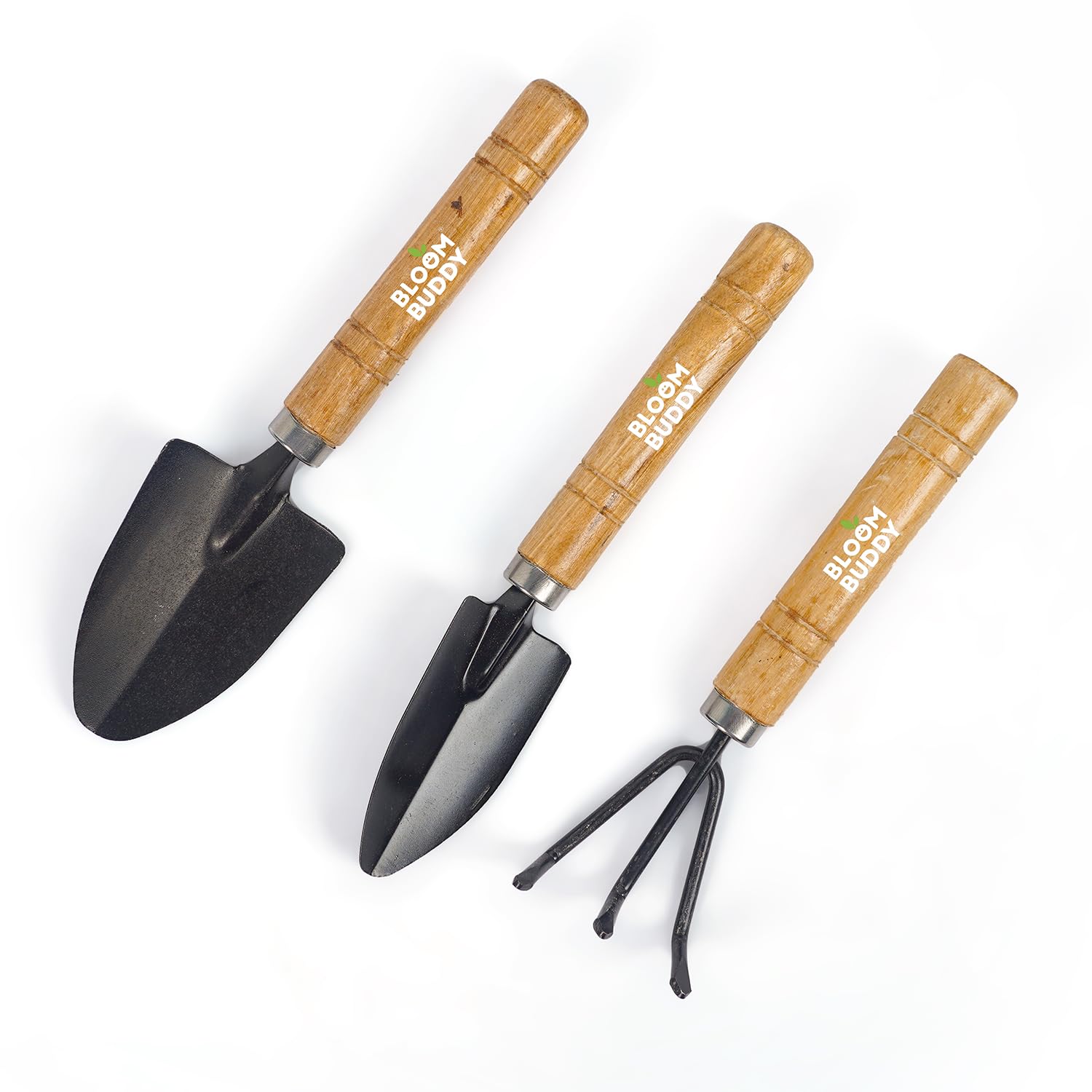 Bloombuddy Mini Gardening Tools Kit (7-inch) – Hand Cultivator, Trowel & Transplanter | Ideal for Home Garden, Bonsai, Succulents & Indoor Plants-image-49