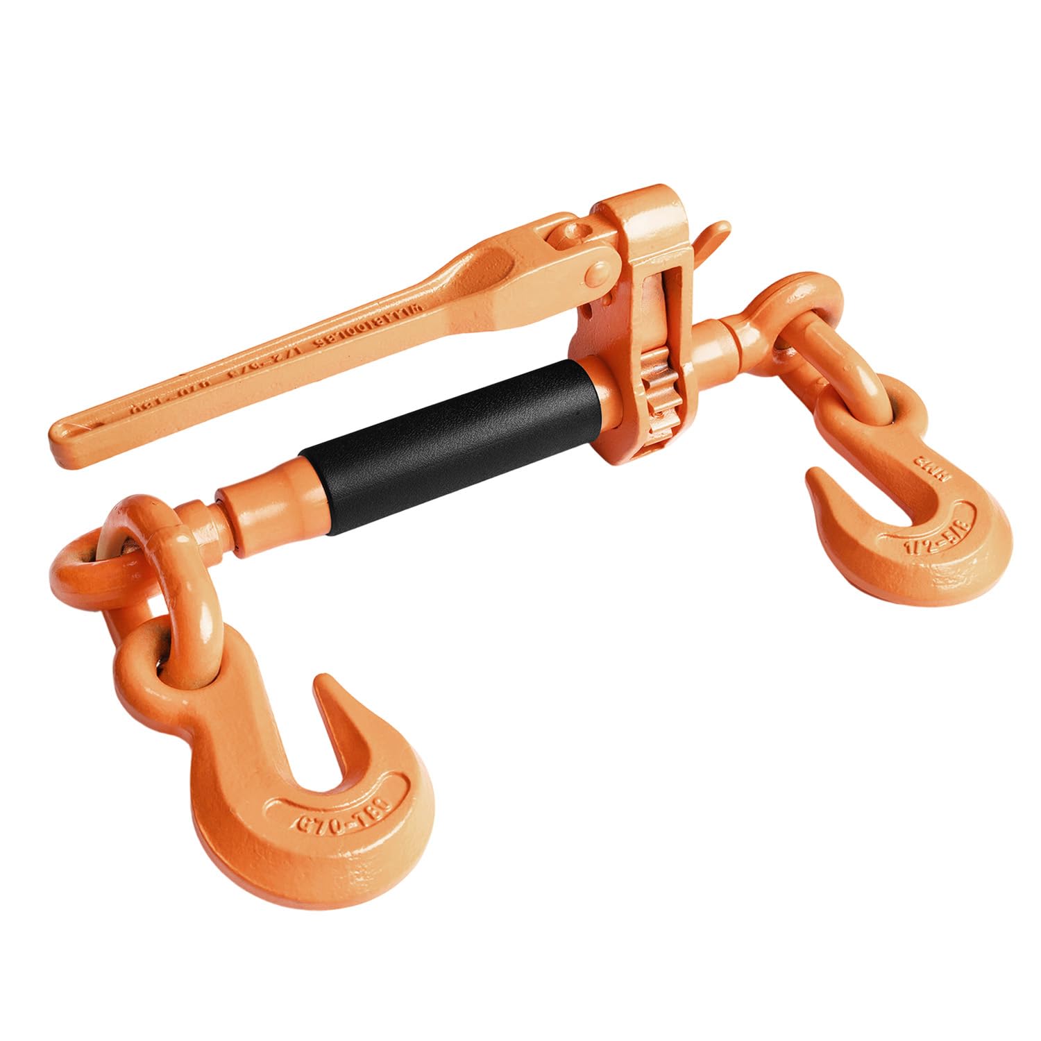 Raccoglitore a cricchetto con catena a cricchetto, confezione da 2 raccoglitori di carico, catena di grado 70 da 1/2" a 5/8", limite di carico di lavoro 3674 kg, resistente raccoglitore a cricchetto