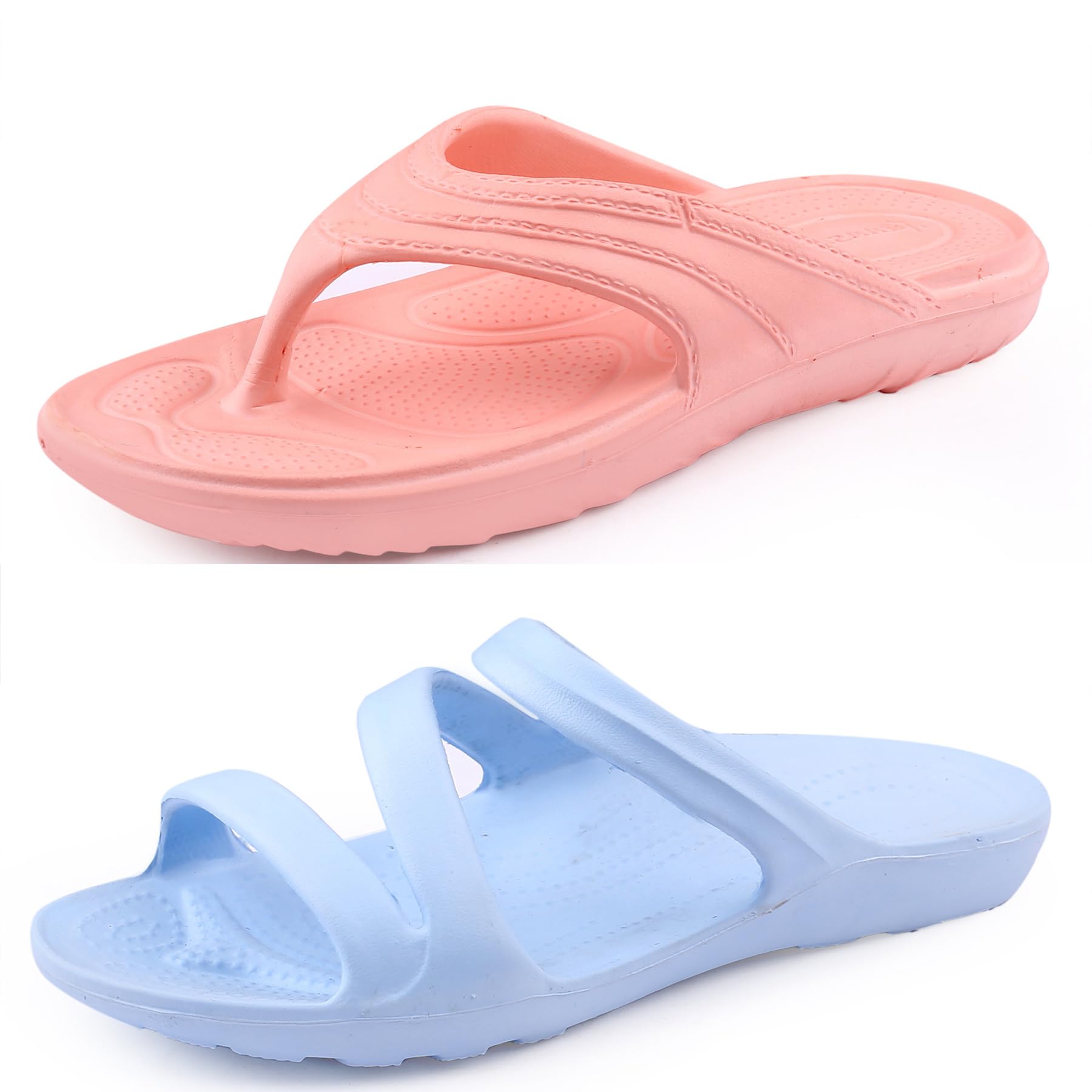 Lightweight Casual Wear Daily Use Combo Hawaii Chappal Slipper, Soft comfortable and stylish Slides For Women And Girls Pack of 2-image-33