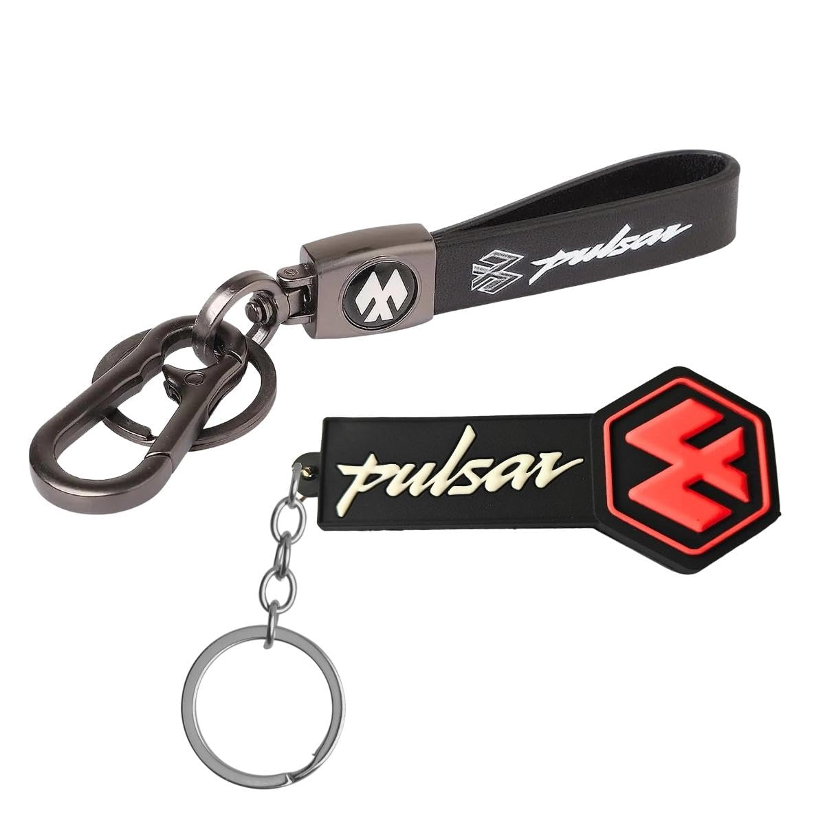 yaanatural Yaa Catchy PREMIUM LEATHER Metal & Double Side High Durable 2DRubber Pulsar Bikes Stainless Steel Locking Hook Antirust KeyChain for Men Keyring pulsar 150 | 220 | n160 | 125 (NO 1)-picture-55