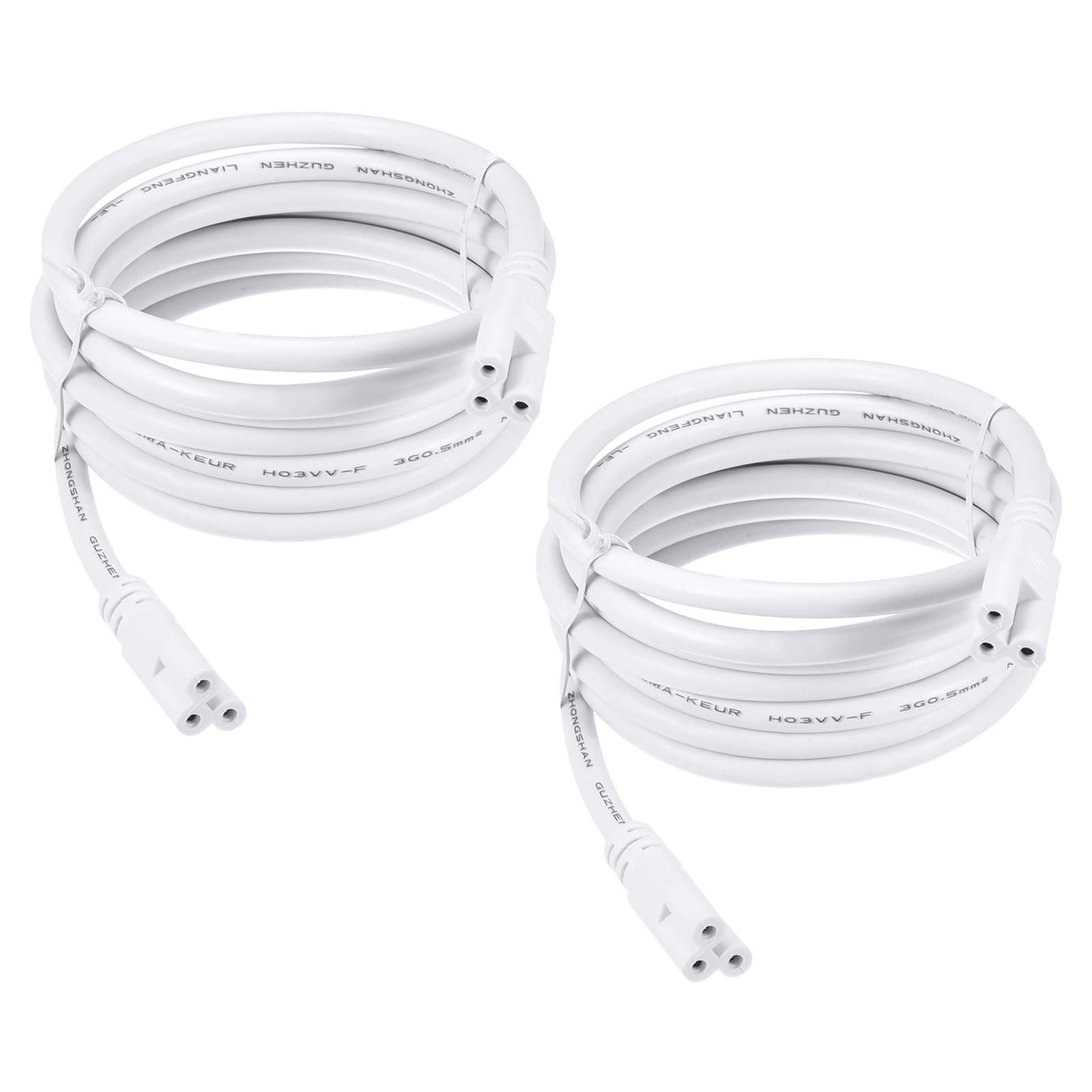 Photo 1 of YOKIVE 2 Pcs LED Tube Connector Cable, Power Cable with Double Connection, Connect The Lamp, Great for Shopping Mall, Office Building (White, 6.56ft)