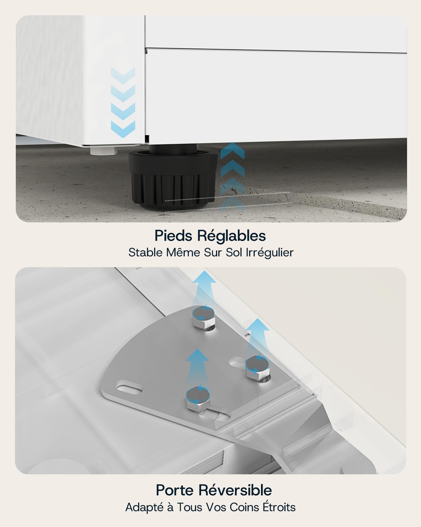 Upstreman 115L Réfrigérateur avec Congélateur (101L+14L), Petit Frigo avec Contrôle Électronique de la Température,84.7cm x 55.6cm,Éclairage LED,Porte Réversible, Petit Réfrigérateur, Blanc, CR115
