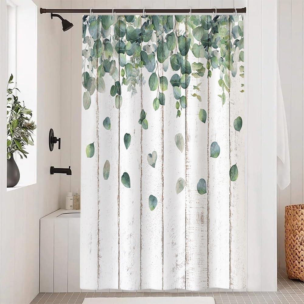 Uiiooazy Green Eucalyptus Shower Curtain