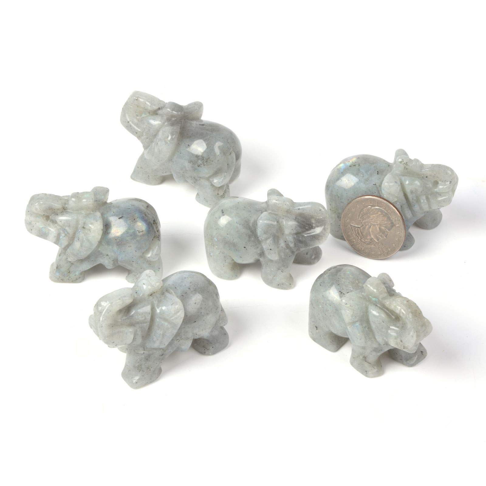 Amazon.co.jp: Justinstones 彫刻 天然ラブラドライト 宝石 象