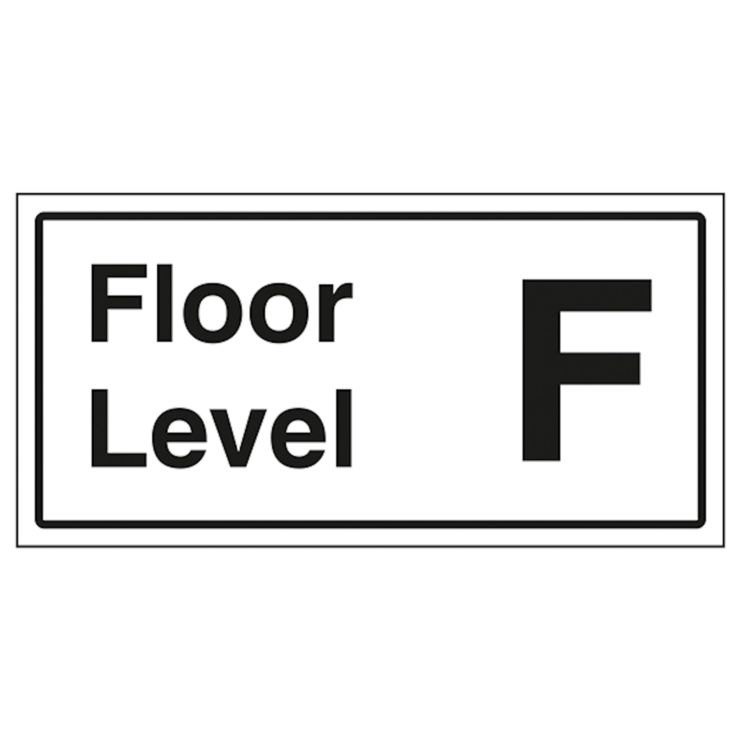 V Safety Floor Level F 300 x 150 mm - 2mm Rigid Plastic Safety Sign