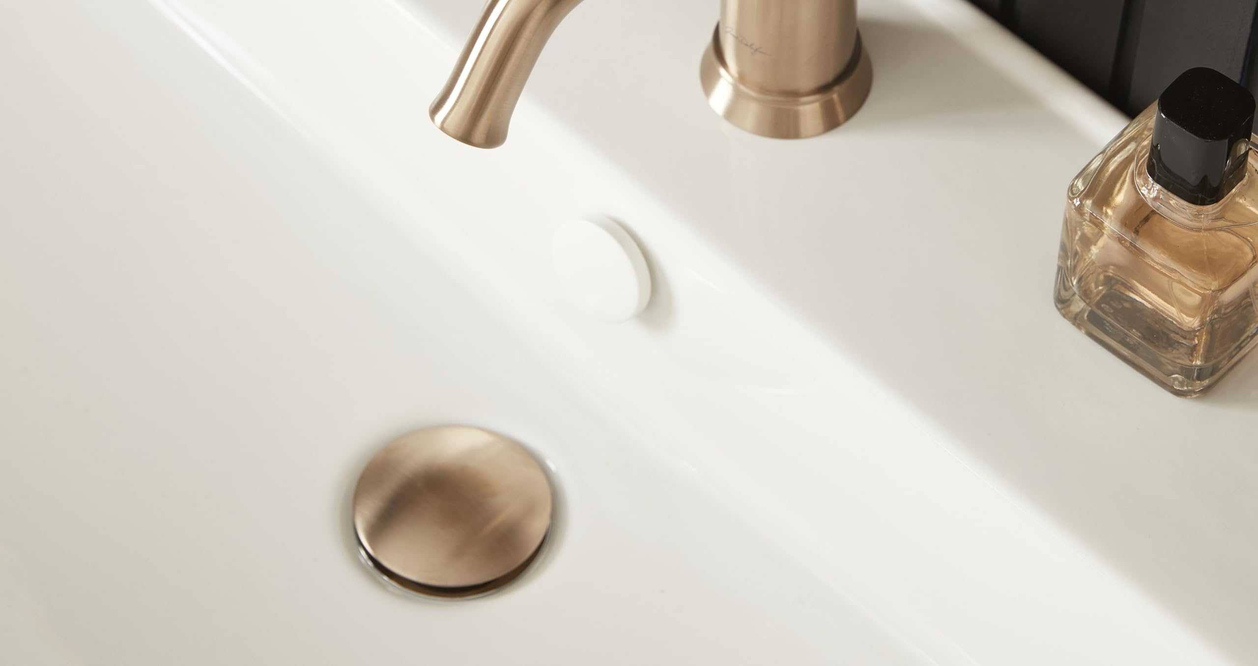 Jacob Delafon Bonde de Lavabo Louise - Bouchon Clic-Clac Universel G1 1/4 pour Vasque ou Lavabo - Diam. 64mm - Laiton - Compatible avec/sans Trop-Plein - 6,8x6,8x6,0 cm - Finition Bronze - E30536-BCN