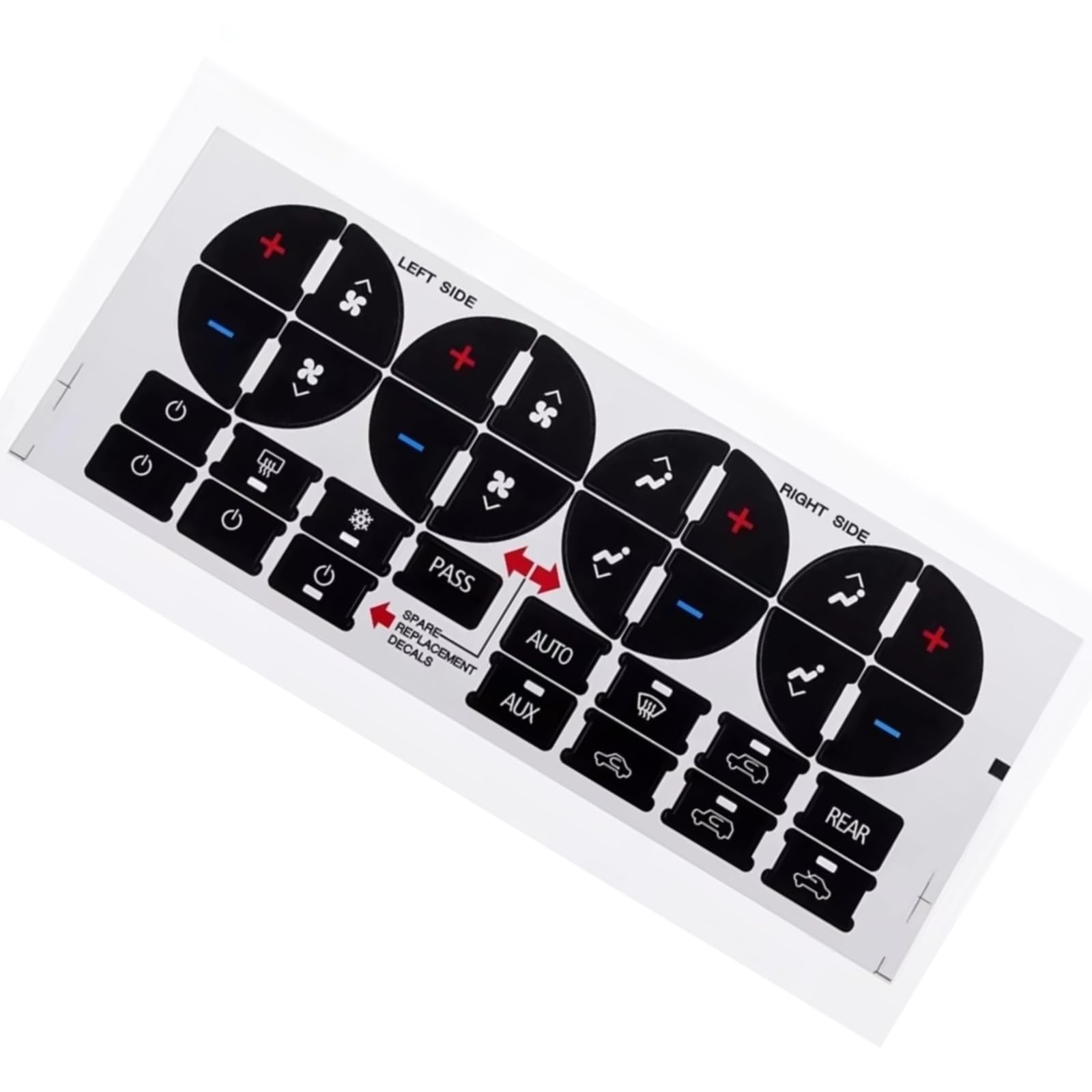 Button Repair Stickers for Car Compatible with GMC for Yukon for XL SLE SLT for Denali 2007-2014 Car Air Condition AC Climate Control Button Repair Stickers