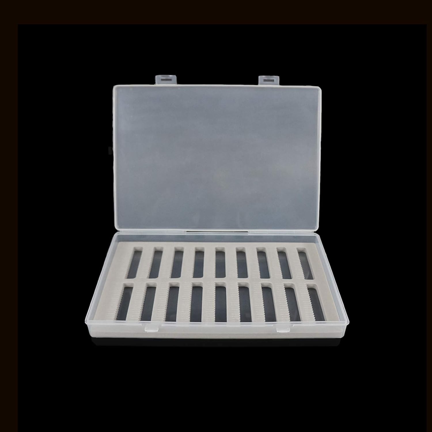 Aventik Cajas para moscas de gran capacidad, tapa transparente de espuma delgada, colección PP, cajas de pesca de competición de anzuelos de pesca