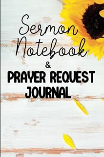 Sermon Notes and Prayer Request Journal: Church Notes