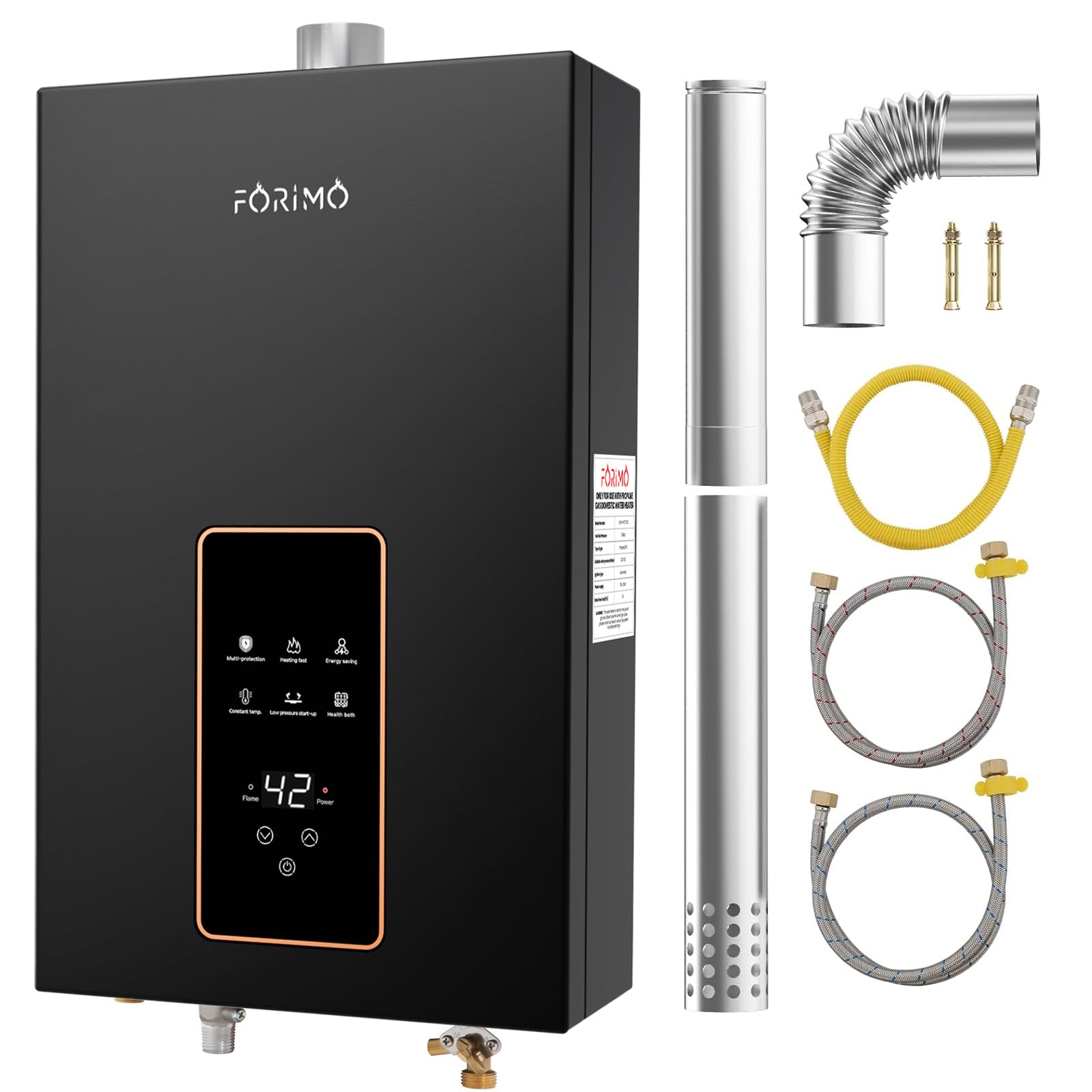 Propane Tankless Water Heater, 4.74GPM 18L Indoor,Constant propane water heater,Instant Hot Propane Gas Water Heater with Fahrenheit Digital Display,
