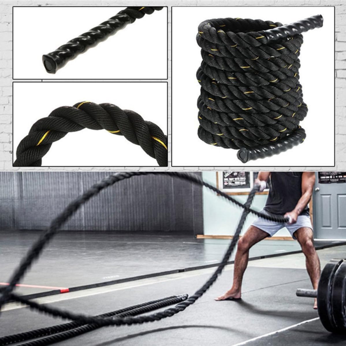 EXCEART Negro Anclaje Fijo Acero de Correas de Suspensión y Entrenamiento