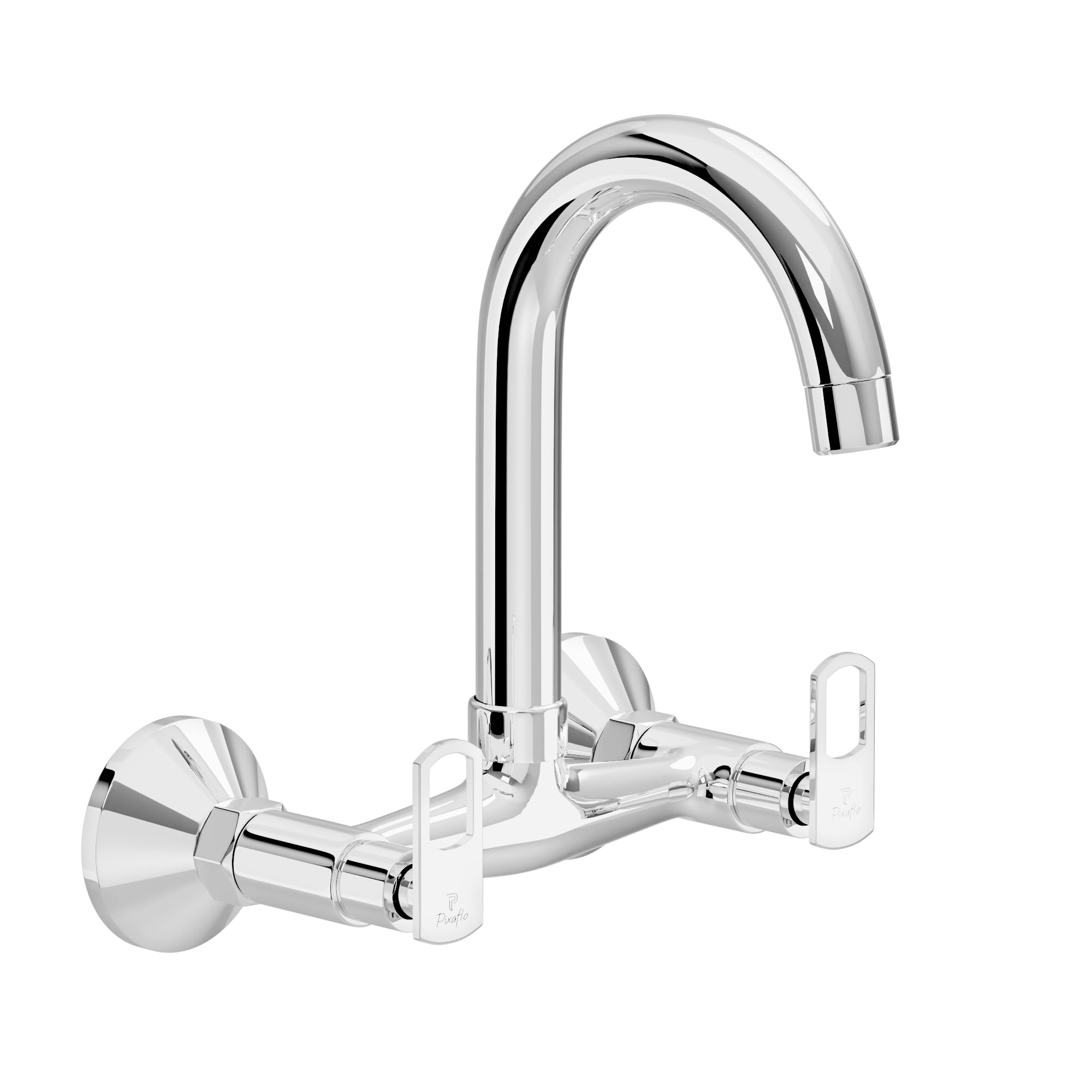 Pixaflo Brass Kitchen Sink Mixer (Hot and Cold) with J-Type Swivel Spout, Wall Mounted (B0C8J9DHBY) Amazon Price History, Amazon Price Tracker