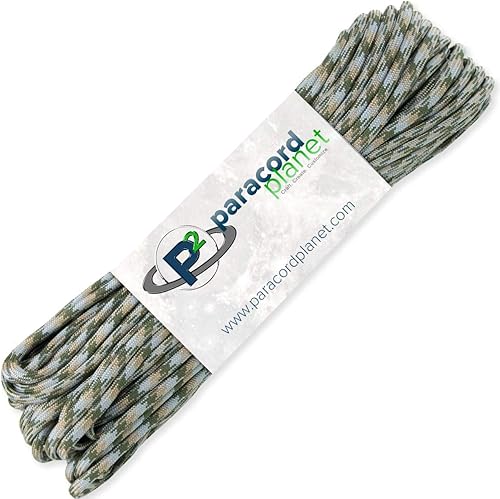 Miniatura 54 de Paracord Planet Cuerda táctica de paracaídas 550 Paracord de 100 pies (98.4 ft) - Cuerda de paracaídas táctica de 7 hebras de 0.157 in - Múltiples