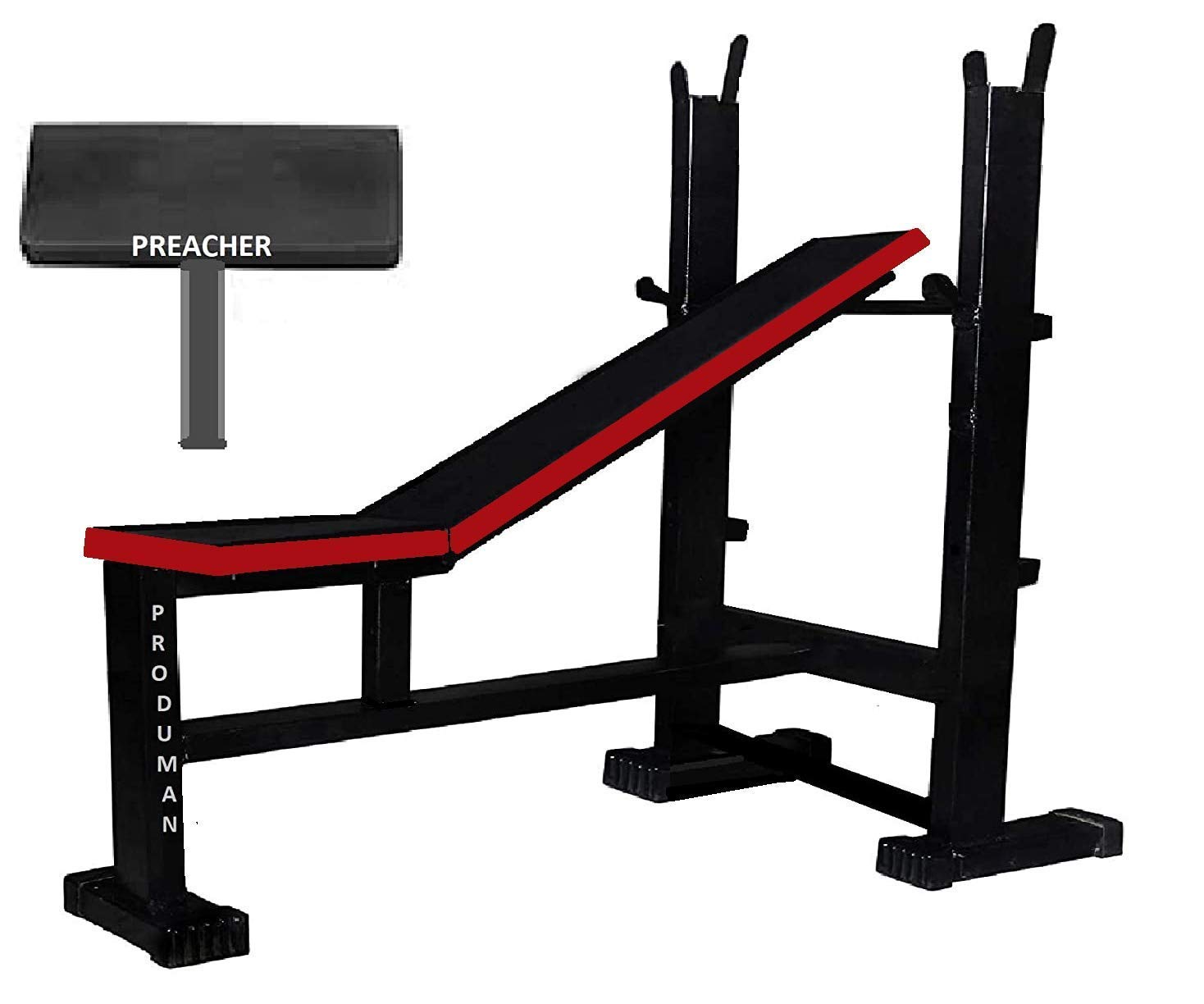 PRODUMAN HUB Home Gym Bench Heavy Duty Bench Fitness Flat Gym Bench Home Workout Multipurpose Exercise Bench Press Weight Strength Training,Flat,Black (red) (B09VBFLP8H) Amazon Price History, Amazon Price Tracker