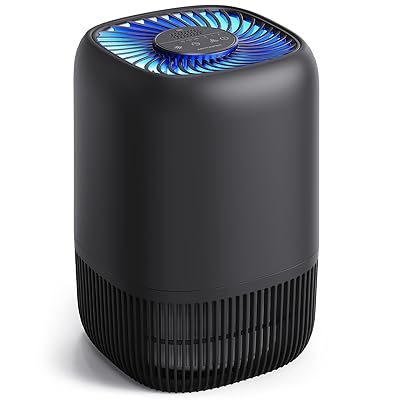 Air Purifiers for Home with H13 True HEPA Filter Up to 1076 Ft² for Pet Hair, Odors, Pollen, Smoke, Compact Air Cleaner with 3 Speeds, Timer, Aroma Quiet 360°Intake Filter, White