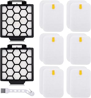Anewise Replacement Filter for Shark Navigator Zero-M Pet Pro ZU60 ZU62 ZU62C NV150 NV150C NV151 NV251 Rotator Pet Plus NV255 Upright Vacuum, 2 HEPA + 6 Foam & Felt Filters, Compare to Part # 1238FT60 & 1239FT60
