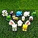 EMiEN 14 Pieces Mini Animals Miniature Ornament Kits Set for DIY Fairy Garden Dollhouse Decoration , Cats,Dogs,Frogs,Dolphins,Sheep,Cow,Rabbit Miniature Ornament for Fairy Garden Plant Décor