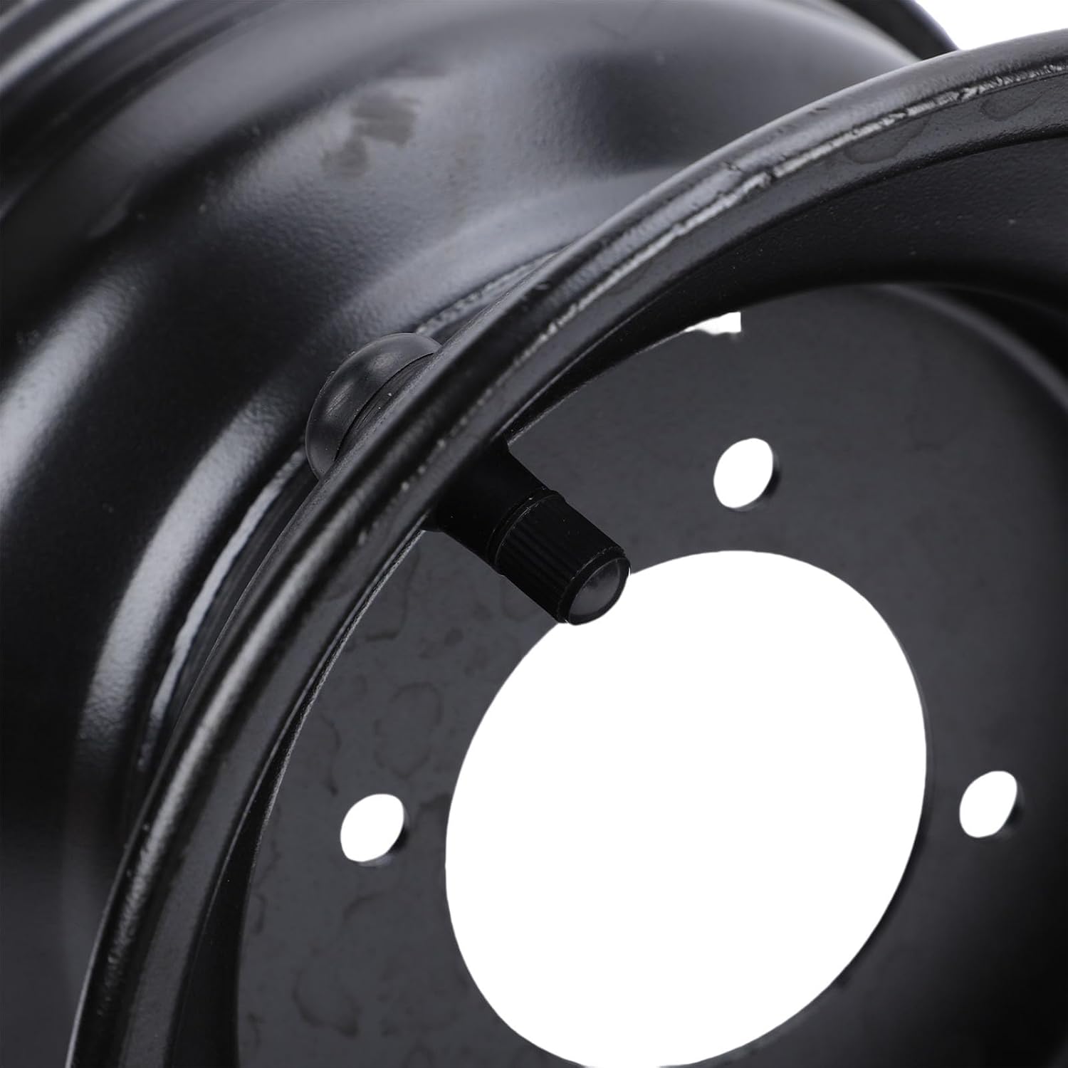 18X9.50-8 ATV Wheel Rim, 8 Inch Black Paint Coating High Strength Steel Rear Wheel Rim Hub with 4 Bolts Holes for Go Kart Quad Dirt Bike Ride On Mower