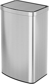 WLIVE Mülleimer 60L mit Sensor, Elektrischer Abfalleimer aus Edelstahl, Automatischer Sensor Mülleimer mit Soft-Close Deckel, Geruchsdicht, Hygienischer Mülleimer Küche für Haushalt & Büro