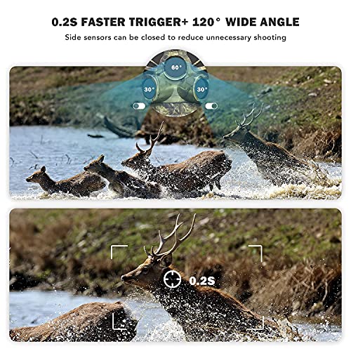 usogood WiFi Trail Camera 4K with Night Vision Motion Activated Waterproof Send Picture to Cell Phone Bluetooth Game Cam 24MP Wildlife Cameras for Hunting/Outdoor Animals Monitoring/Home Security