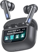 Wireless Earbuds Bluetooth Headphones, Ear Buds with Touch Screen, ANC ENC Noise Cancelling Transparency Mode, 40H Stereo Deep Bass, IPX7 Waterproof, Clear Calls, 5 EQ for iOS Android (Darkgray)
