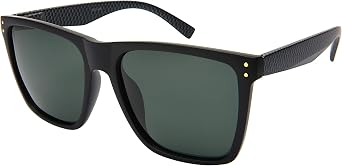 EDGEIWEAR Super XXLarge Size Retro Rectangular Frame TAC Polarized Lenses with Spring Hinge For Men & Women