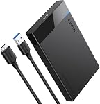 UGREEN Hard Drive Enclosure, 2.5 Inch Hard Disk Case HDD SSD Reader, USB 3.0 to SATA Cable for 9.5mm 7mm SATA III II I, Support Up to 6TB UASP High Speed, Tool-Free, Windows, macOS, Linux, Black