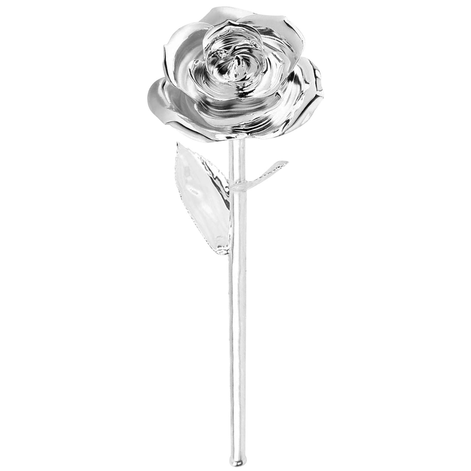 Tbest Rosa Placcata Oro 24K - Vera Rosa per San, Matrimonio, Anniversario, Festa della Mamma - Decorazione per la Casa di Lusso con Staffa, Fiore Stabilizzato per Fidanzata, Moglie