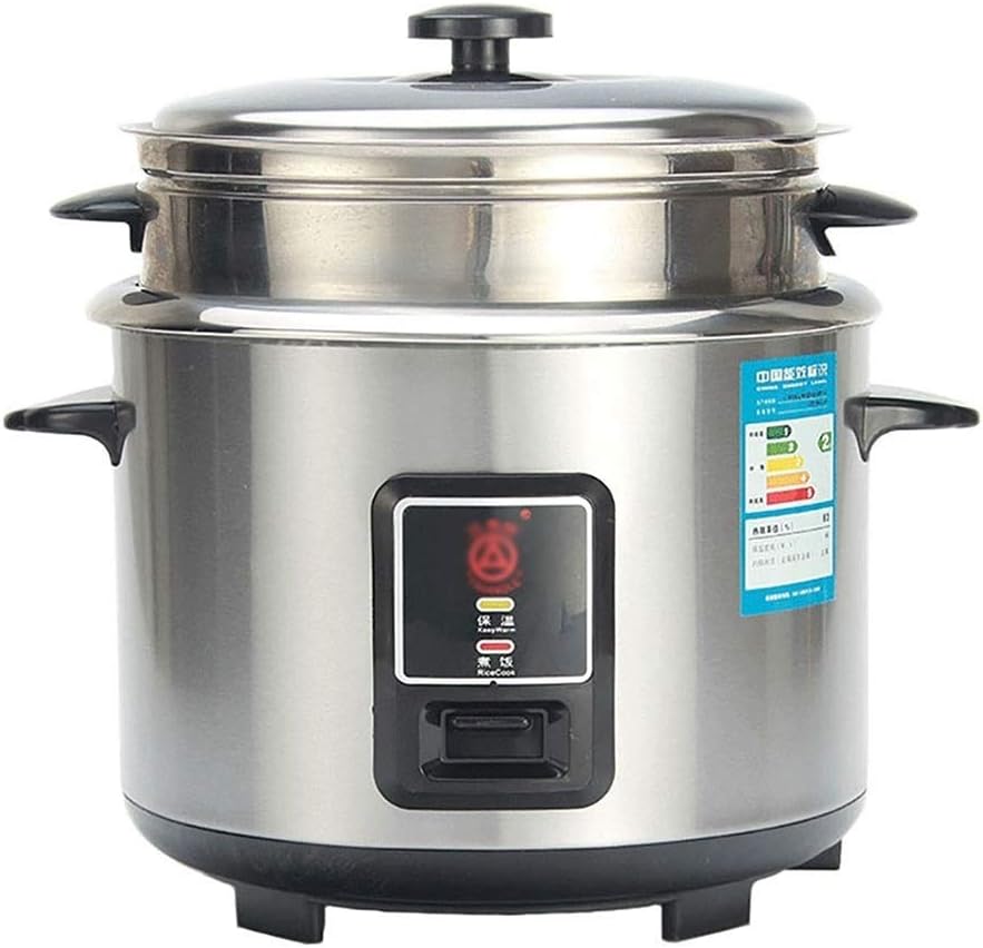 Rice Cooker (3-6L) Household Multifunctional Rice Cooker, Automatic Heat Preservation, Stainless Steel Inner Tank, for 2-8 People (Size : 6L-1100W)