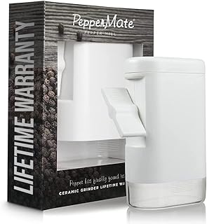 Traditional Pepper Mill 723 - Turnkey High Volume Salt and Gourmet Peppercorn Grinder (White)