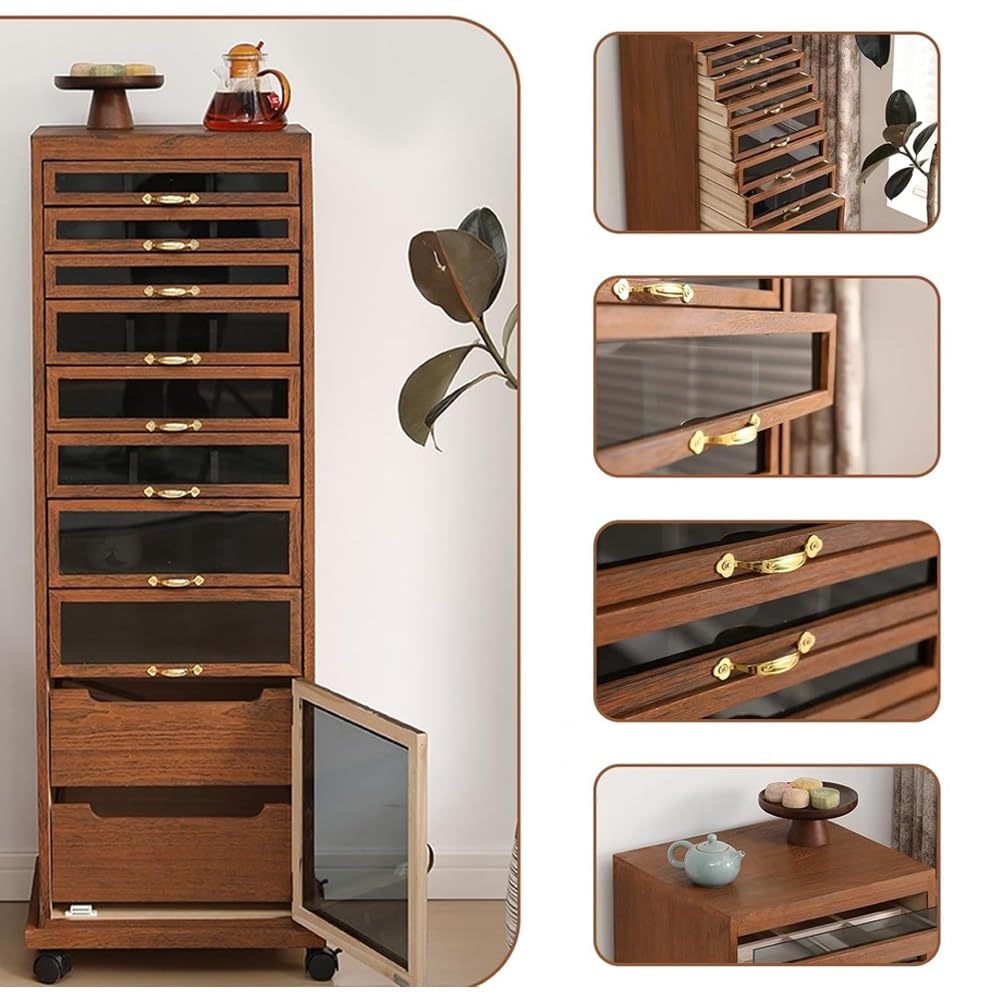 Aufbewahrungstruhe for Schmuck und Kosmetik, 360° drehbar, stehender Schmuckschrank for Damen, große Schmuckschatulle, mehrschichtige Halskettenaufhängung, Uhrenbox(48in)