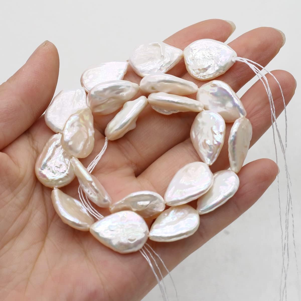 Baroque Pearl Beads Natural Waterdrop Shape Cultured Freshwater Pearl Loose Bead for DIY Women Pendants Earrings Jewelry Making